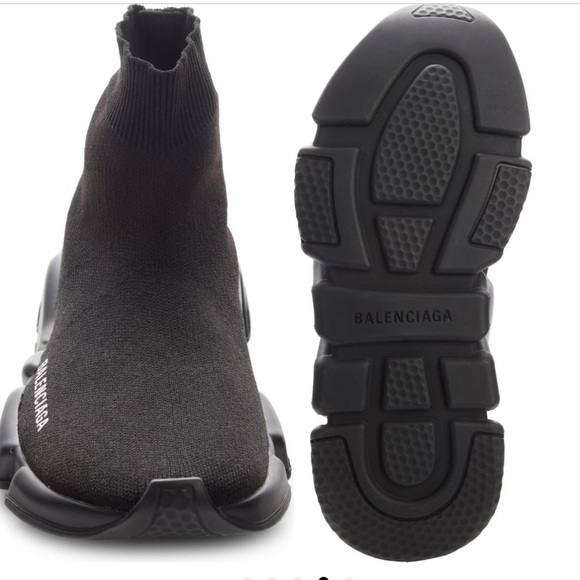 Balenciaga Sock Shoe Black on Black - Picture 3 of 12